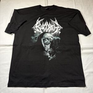 Official Bloobath Band Tshirt Era Evil Tag Nun Skull Death Metal Double Sided 2X